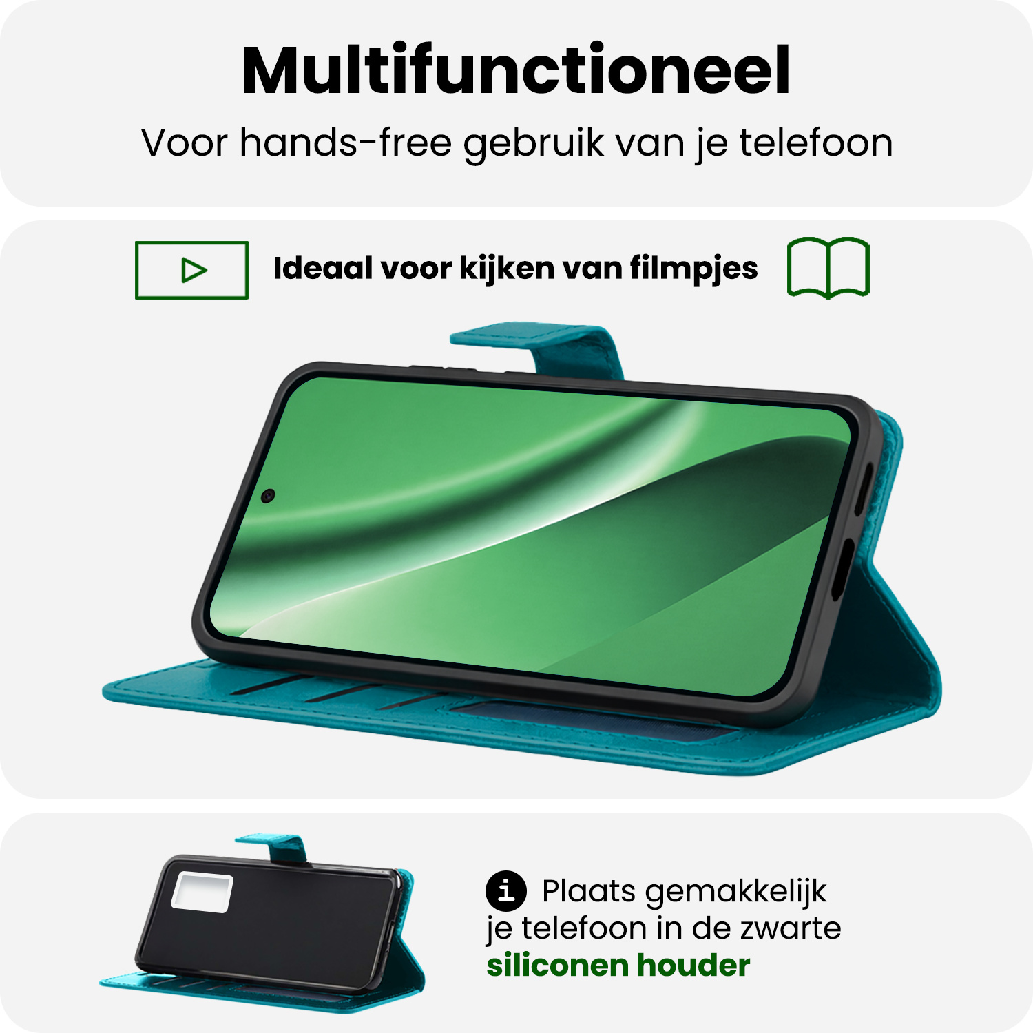 BASEY. BASEY. Google Pixel 10a Hoesje Bookcase - Turquoise