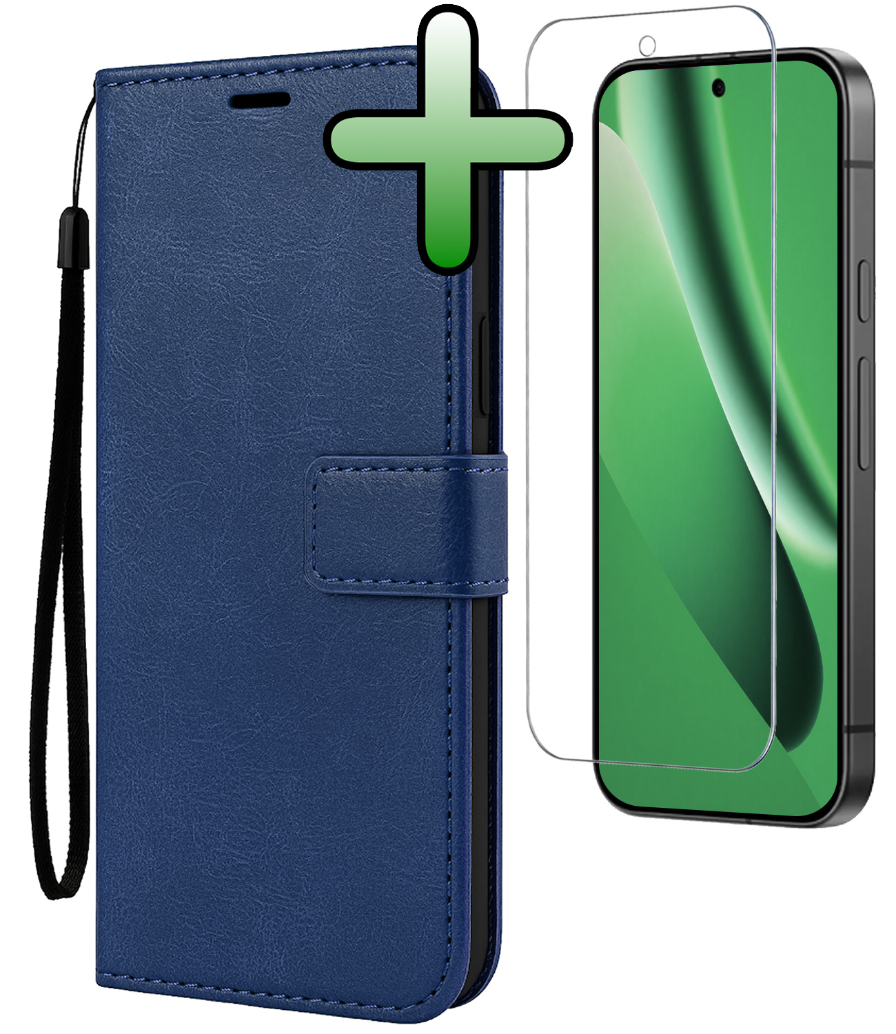 BASEY. BASEY. Google Pixel 10a Hoesje Bookcase Met Screenprotector - Donkerblauw