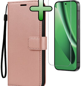 BASEY. BASEY. Google Pixel 10a Hoesje Bookcase Met Screenprotector - Rose Goud