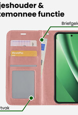 BASEY. BASEY. Google Pixel 10a Hoesje Bookcase Met Screenprotector - Rose Goud