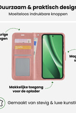 BASEY. BASEY. Google Pixel 10a Hoesje Bookcase Met Screenprotector - Rose Goud