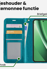 BASEY. BASEY. Google Pixel 10a Hoesje Bookcase Met Screenprotector - Turquoise