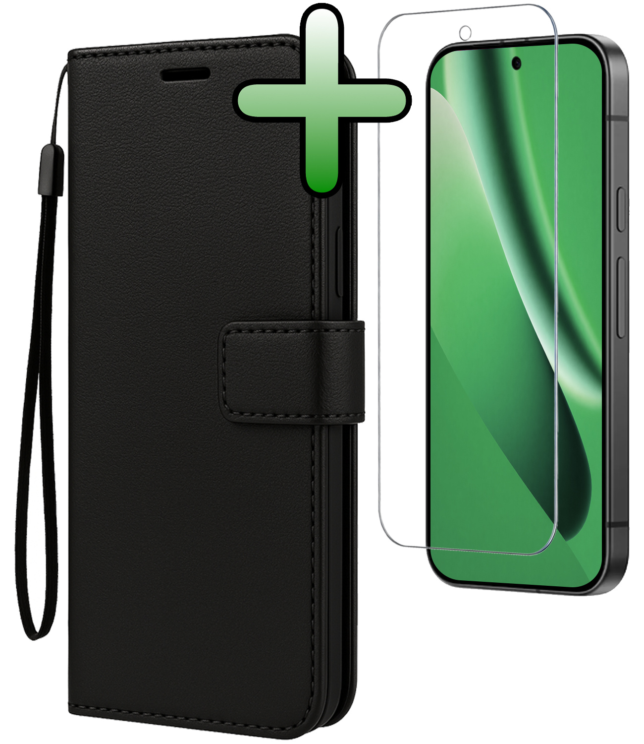 BASEY. BASEY. Google Pixel 10a Hoesje Bookcase Met Screenprotector - Zwart