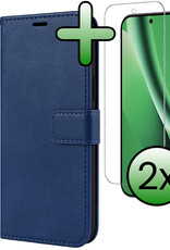 BASEY. BASEY. Google Pixel 10a Hoesje Bookcase Met 2x Screenprotector - Donkerblauw