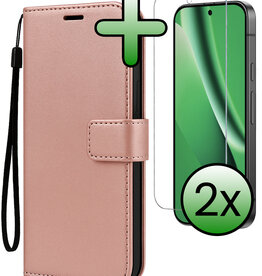 BASEY. BASEY. Google Pixel 10a Hoesje Bookcase Met 2x Screenprotector - Rose Goud