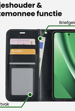 BASEY. BASEY. Google Pixel 10a Hoesje Bookcase Met 2x Screenprotector - Zwart