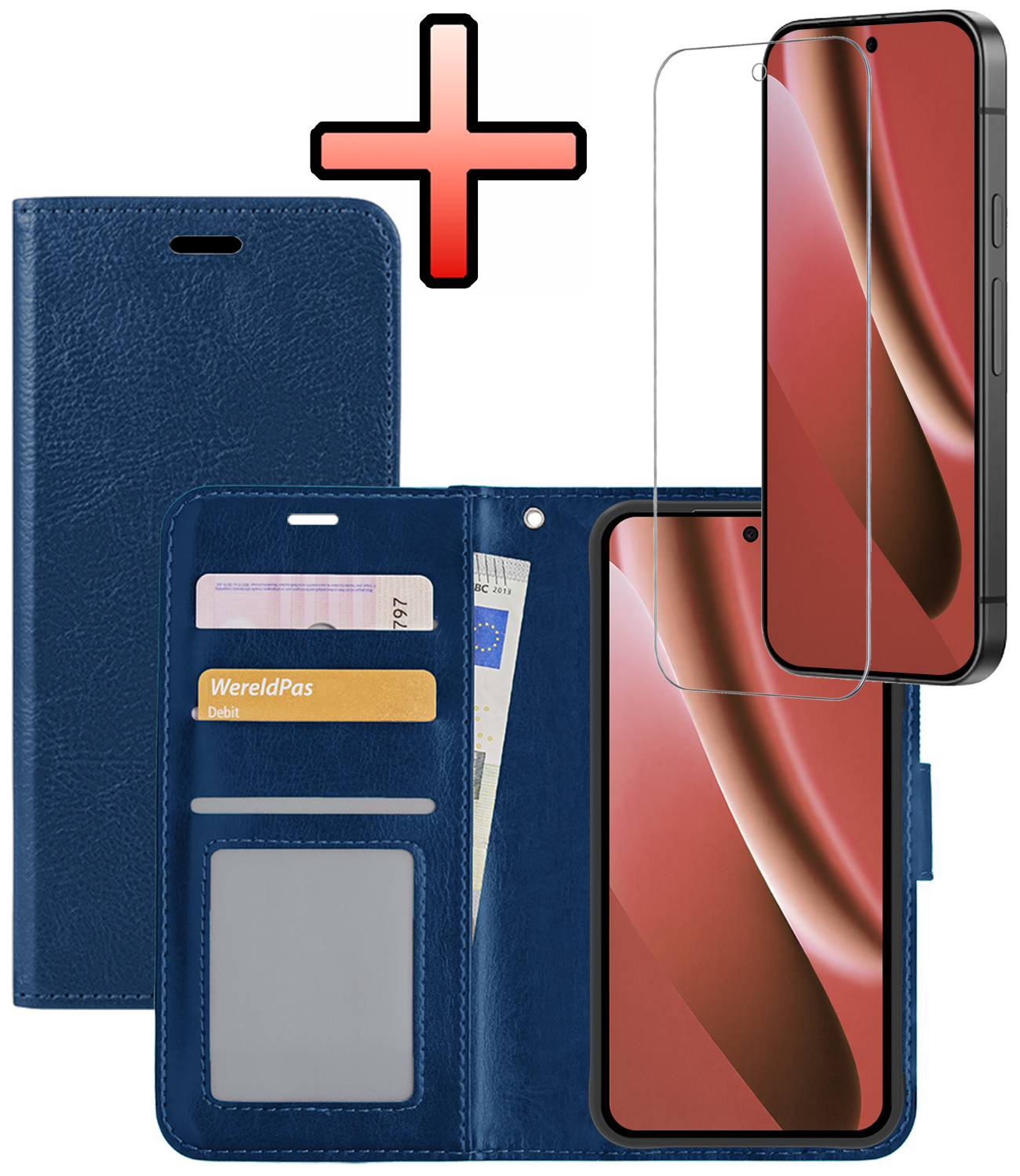 NoXx NoXx Google Pixel 10a Hoesje Bookcase Met Screenprotector - Donkerblauw