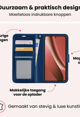 NoXx NoXx Google Pixel 10a Hoesje Bookcase Met Screenprotector - Donkerblauw