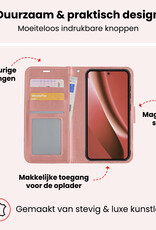 NoXx NoXx Google Pixel 10a Hoesje Bookcase Met Screenprotector - Rose Goud