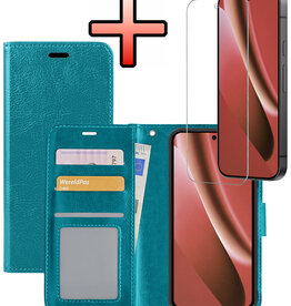 NoXx NoXx Google Pixel 10a Hoesje Bookcase Met Screenprotector - Turquoise