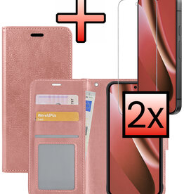 NoXx NoXx Google Pixel 10a Hoesje Bookcase Met 2x Screenprotector - Rose Goud