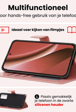 NoXx NoXx Google Pixel 10a Hoesje Bookcase Met 2x Screenprotector - Rose Goud