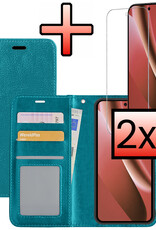 NoXx NoXx Google Pixel 10a Hoesje Bookcase Met 2x Screenprotector - Turquoise