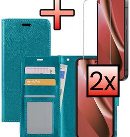 NoXx NoXx Google Pixel 10a Hoesje Bookcase Met 2x Screenprotector - Turquoise