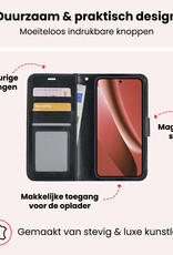 NoXx NoXx Google Pixel 10a Hoesje Bookcase Met 2x Screenprotector - Zwart