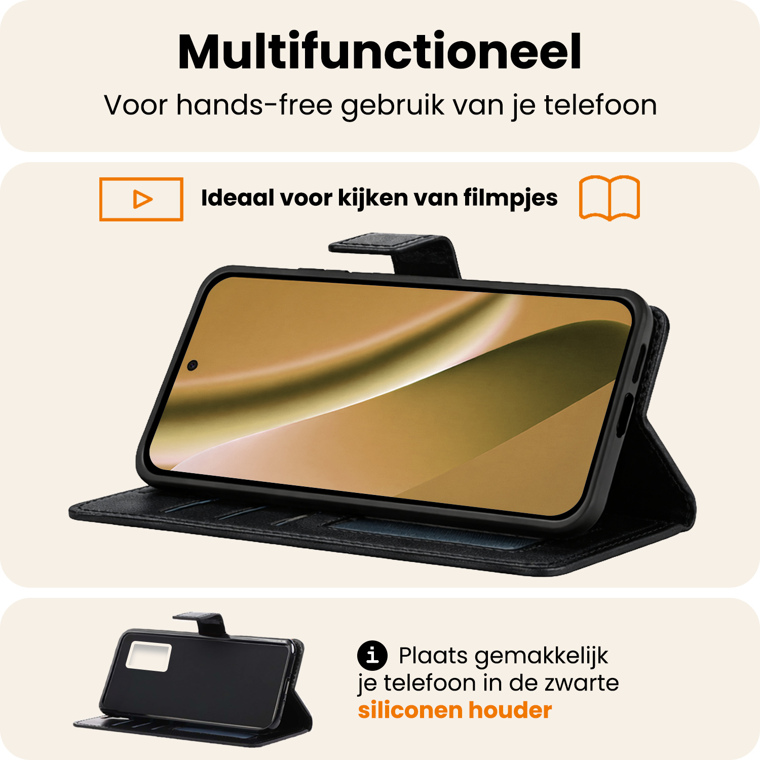 Nomfy Nomfy Google Pixel 10a Hoesje Bookcase - Zwart