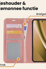 Nomfy Nomfy Google Pixel 10a Hoesje Bookcase Met Screenprotector - Rose Goud