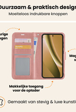 Nomfy Nomfy Google Pixel 10a Hoesje Bookcase Met Screenprotector - Rose Goud