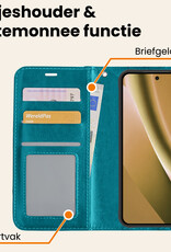 Nomfy Nomfy Google Pixel 10a Hoesje Bookcase Met Screenprotector - Turquoise