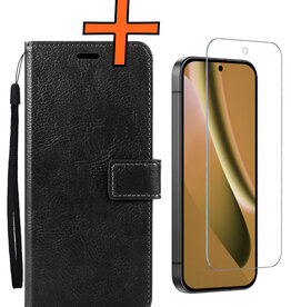 Nomfy Nomfy Google Pixel 10a Hoesje Bookcase Met Screenprotector - Zwart