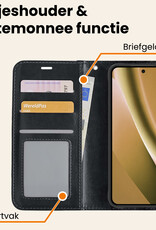 Nomfy Nomfy Google Pixel 10a Hoesje Bookcase Met 2x Screenprotector - Zwart