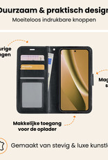 Nomfy Nomfy Google Pixel 10a Hoesje Bookcase Met 2x Screenprotector - Zwart