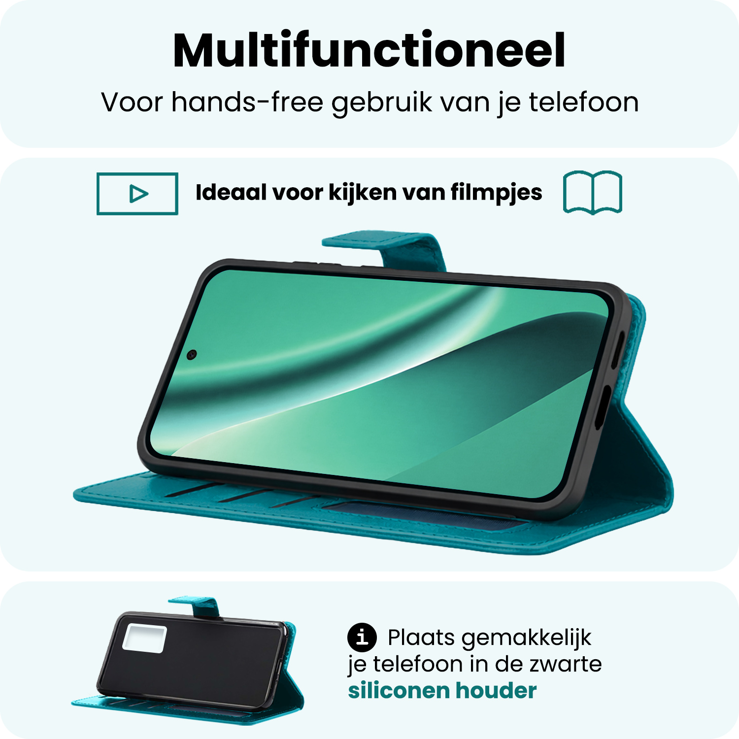 Forterra Forterra Google Pixel 10a Hoesje Bookcase - Turquoise