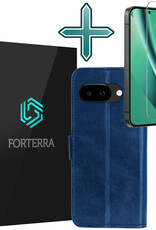 Forterra Forterra Google Pixel 10a Hoesje Bookcase Met Screenprotector - Donkerblauw