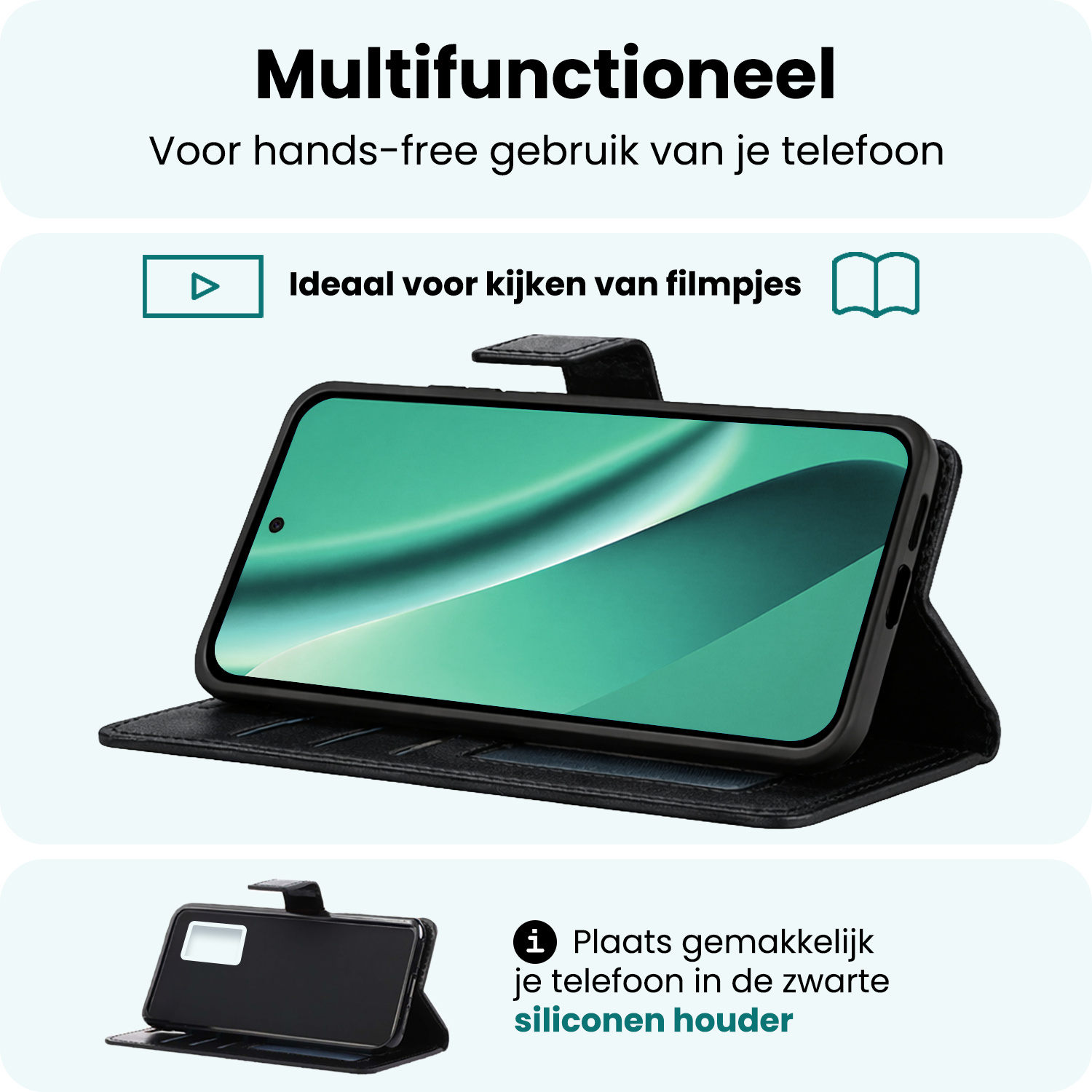 Forterra Forterra Google Pixel 10a Hoesje Bookcase Met Screenprotector - Zwart