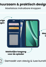 Forterra Forterra Google Pixel 10a Hoesje Bookcase Met 2x Screenprotector - Donkerblauw