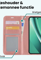 Forterra Forterra Google Pixel 10a Hoesje Bookcase Met 2x Screenprotector - Rose Goud