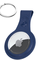 BASEY. BASEY. AirTag 2 Hoesje Leer - Donkerblauw