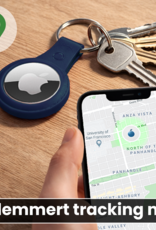 BASEY. BASEY. AirTag 2 Hoesje Leer - Donkerblauw