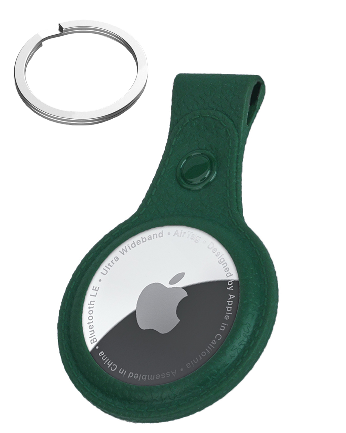 BASEY. BASEY. AirTag 2 Hoesje Leer - Donkergroen