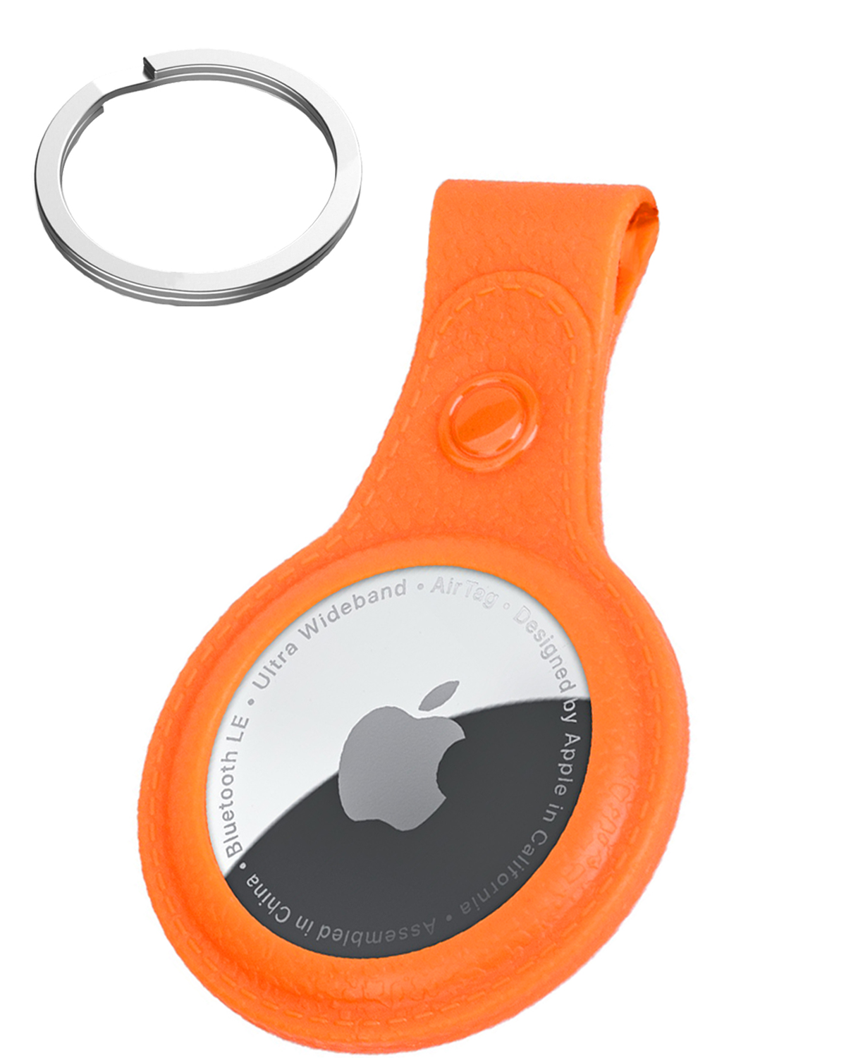 BASEY. BASEY. AirTag 2 Hoesje Leer - Oranje