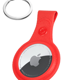 BASEY. BASEY. AirTag 2 Hoesje Leer - Rood