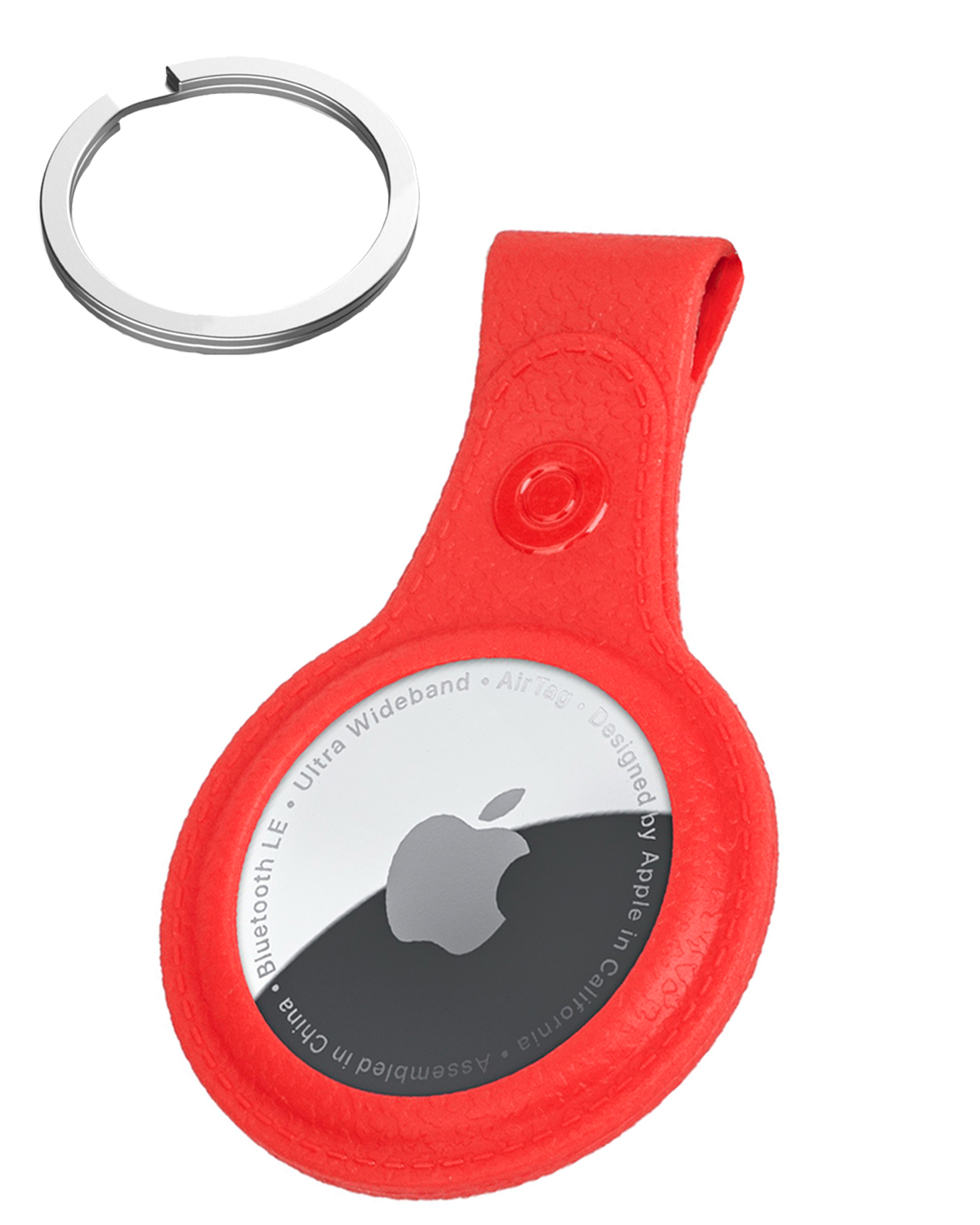 BASEY. BASEY. AirTag 2 Hoesje Leer - Rood