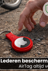 BASEY. BASEY. AirTag 2 Hoesje Leer - Rood