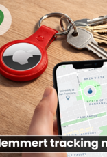 BASEY. BASEY. AirTag 2 Hoesje Leer - Rood - 2 PACK