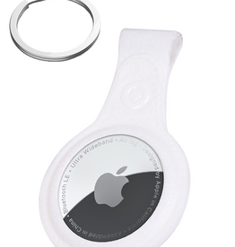 BASEY. BASEY. AirTag 2 Hoesje Leer - Wit