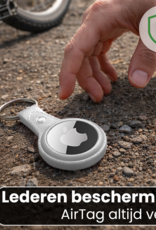 BASEY. BASEY. AirTag 2 Hoesje Leer - Wit