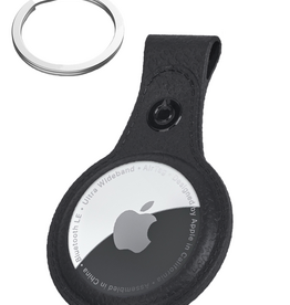 BASEY. BASEY. AirTag 2 Hoesje Leer - Zwart
