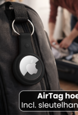 BASEY. BASEY. AirTag 2 Hoesje Leer - Zwart