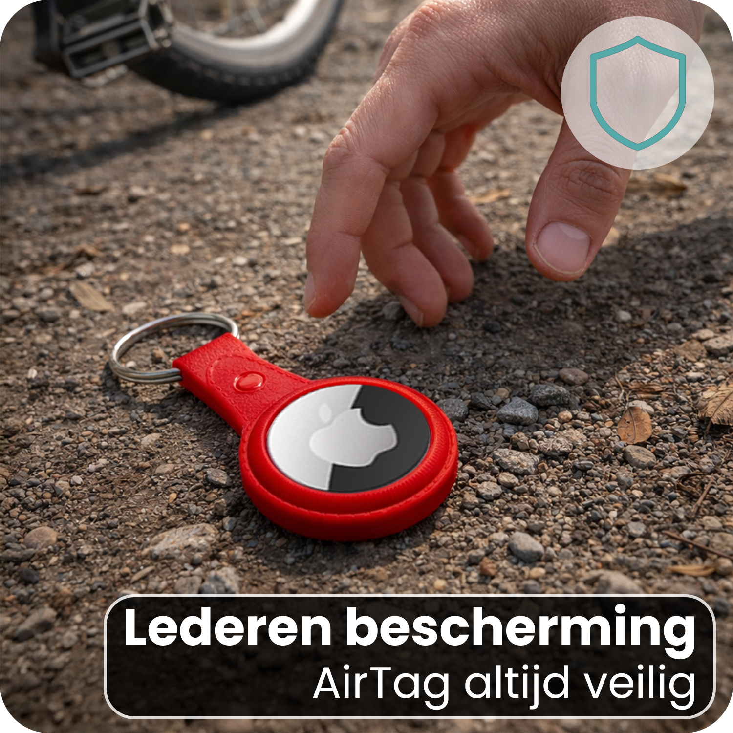 Forterra Forterra AirTag 2 Hoesje Leer - Rood