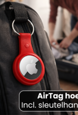 Forterra Forterra AirTag 2 Hoesje Leer - Rood - 2 PACK