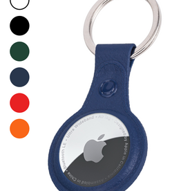 Nomfy Nomfy AirTag 2 Hoesje Leer - Donkerblauw