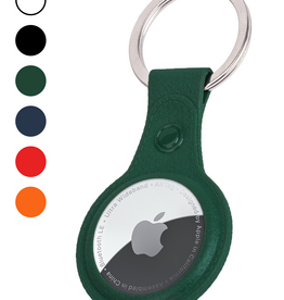 Nomfy Nomfy AirTag 2 Hoesje Leer - Donkergroen