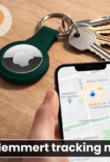 Nomfy Nomfy AirTag 2 Hoesje Leer - Donkergroen