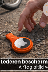 Nomfy Nomfy AirTag 2 Hoesje Leer - Oranje