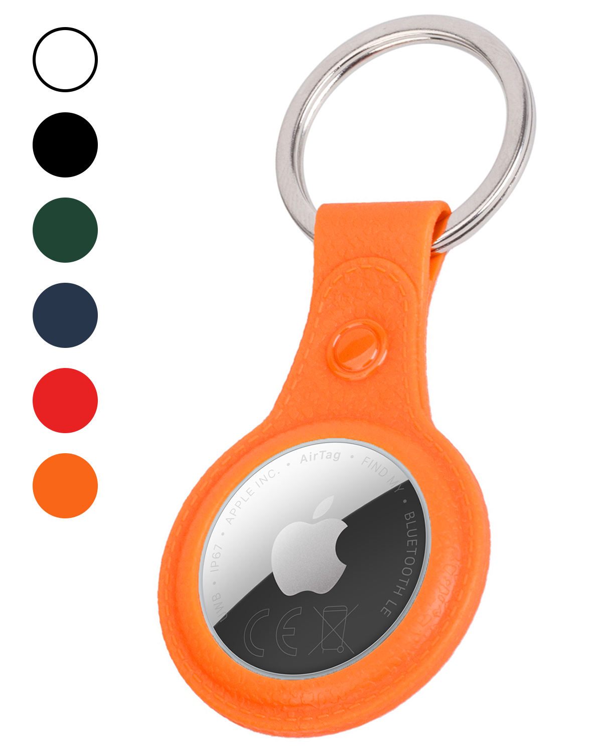 Nomfy Nomfy AirTag 2 Hoesje Leer - Oranje